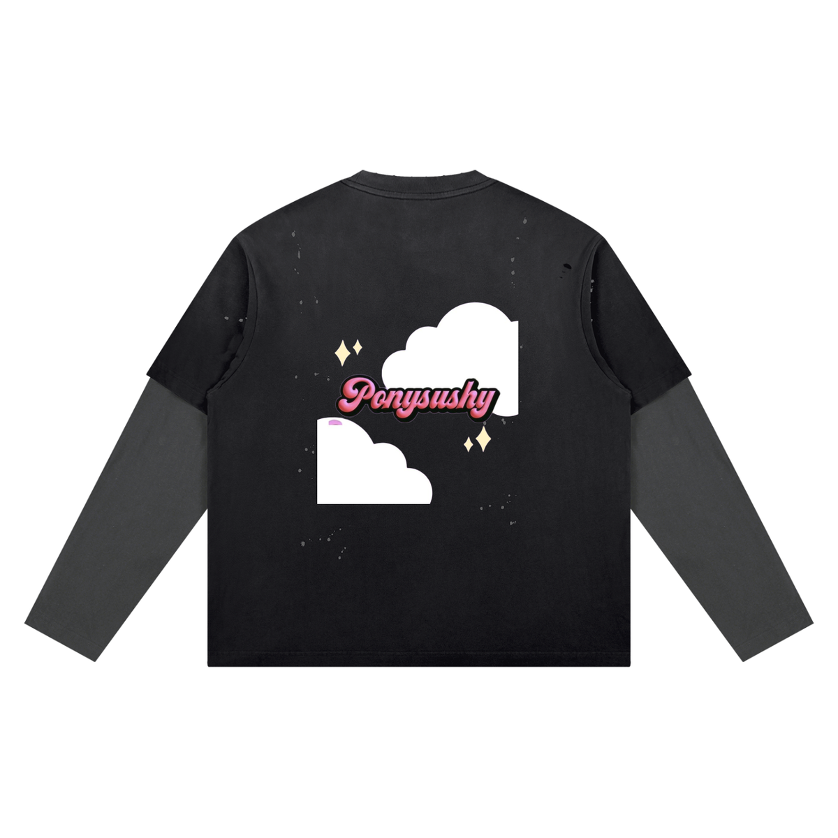 Ponysushy's Vintage Wash Distressed Layer T-Shirt
