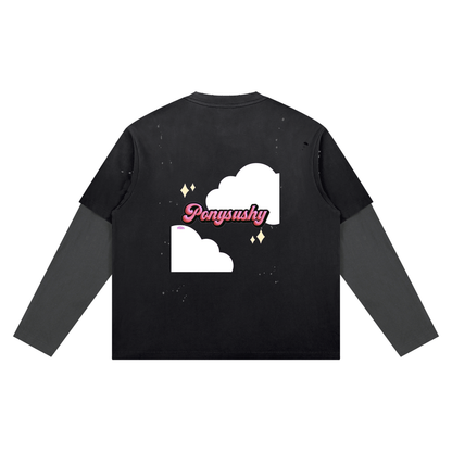 Ponysushy's Vintage Wash Distressed Layer T-Shirt